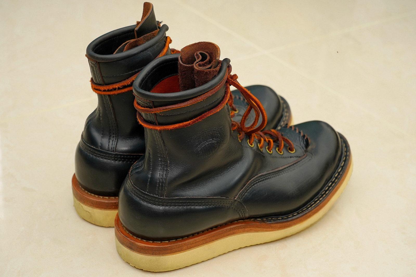White's Boots Lace to Toe Horween Black，外觀3