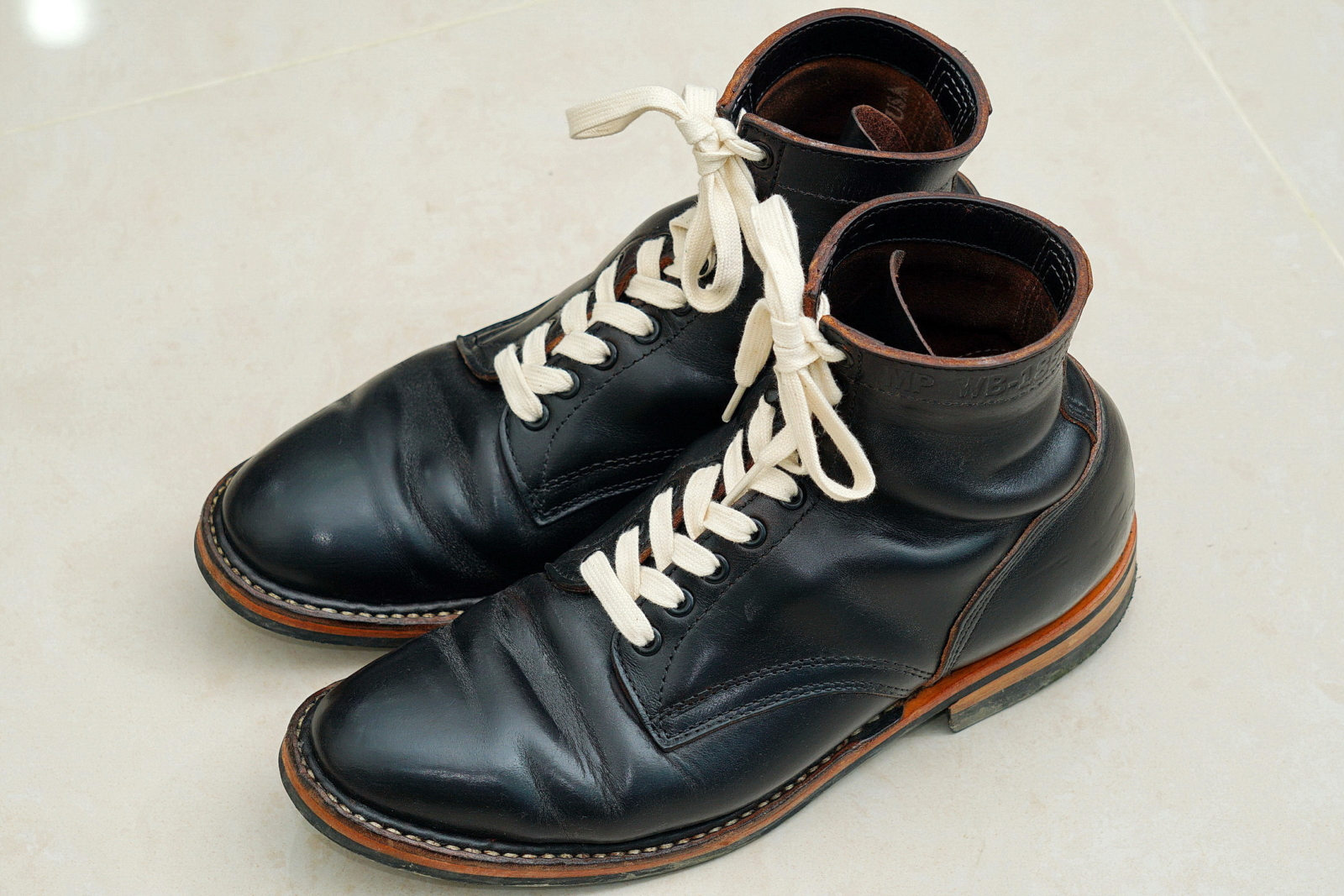 White's MP Service Boots 5Inches Horween CXL BLK 軍警靴，外觀2