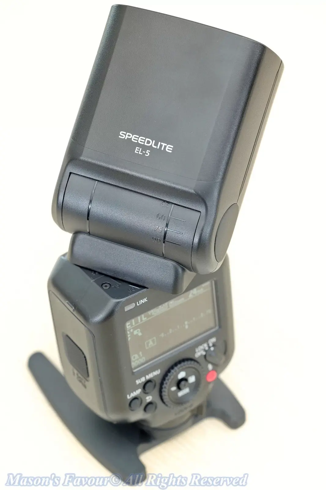 Canon Speedlite EL-5 - EL-5, which swivels and tilts its Head, on Flashgun Stand 2