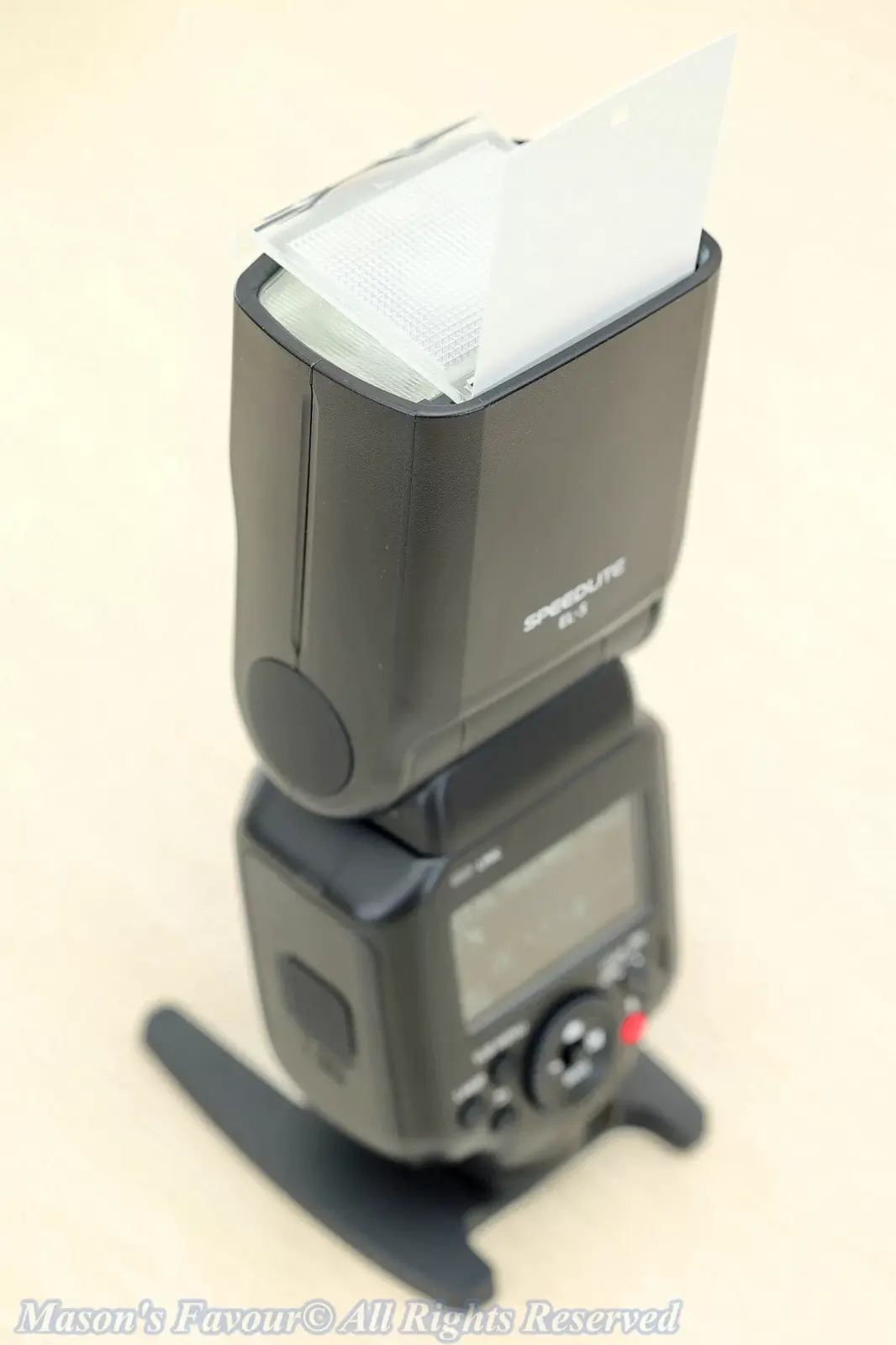 Canon Speedlite EL-5 - EL-5, which expands its Diffuser and Reflector, on Flashgun Stand 2