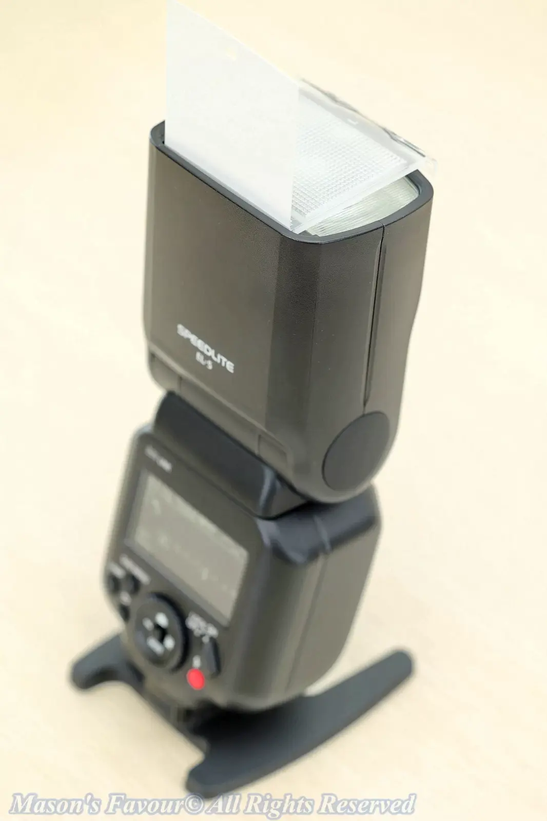 Canon Speedlite EL-5 - EL-5, which expands its Diffuser and Reflector, on Flashgun Stand 3