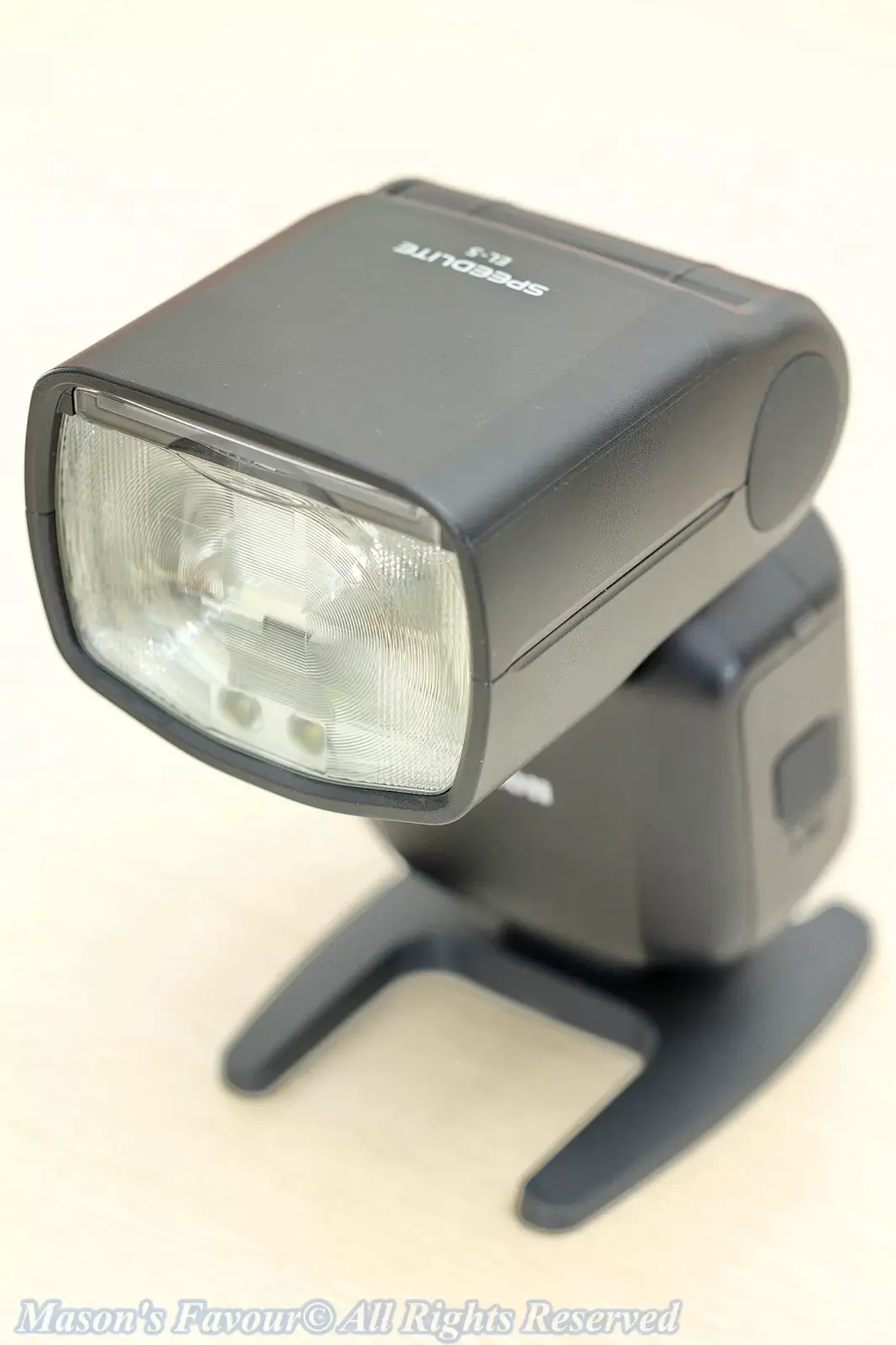 Canon Speedlite EL-5 - EL-5, which Pivots its Diffuser right forward, on Flashgun Stand 1