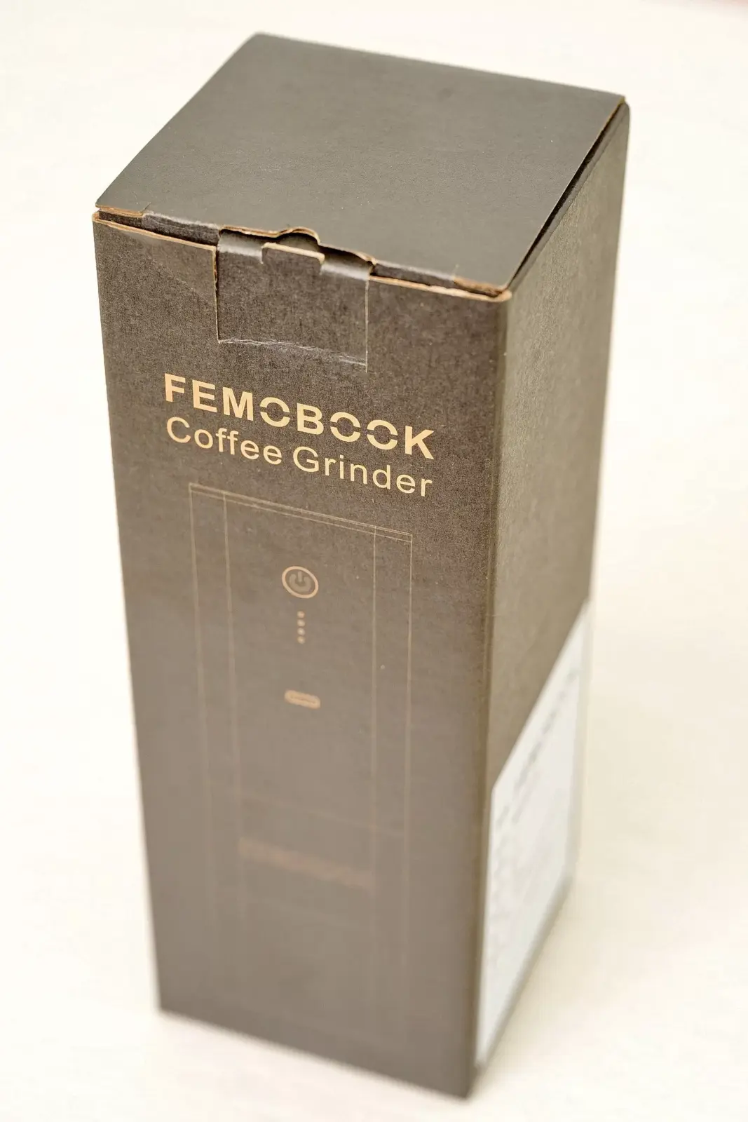 Femobook A2 Coffee Grinder - Box, Perspective