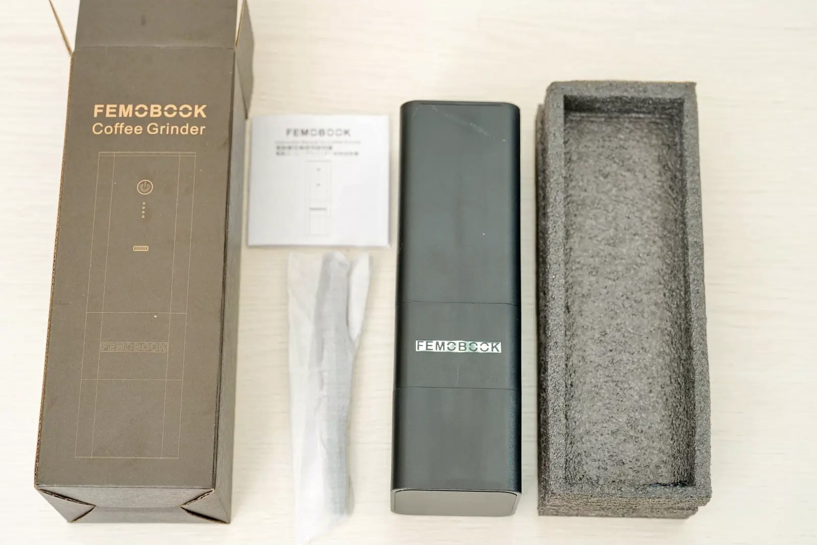 Femobook A2 Coffee Grinder - Unboxing 2