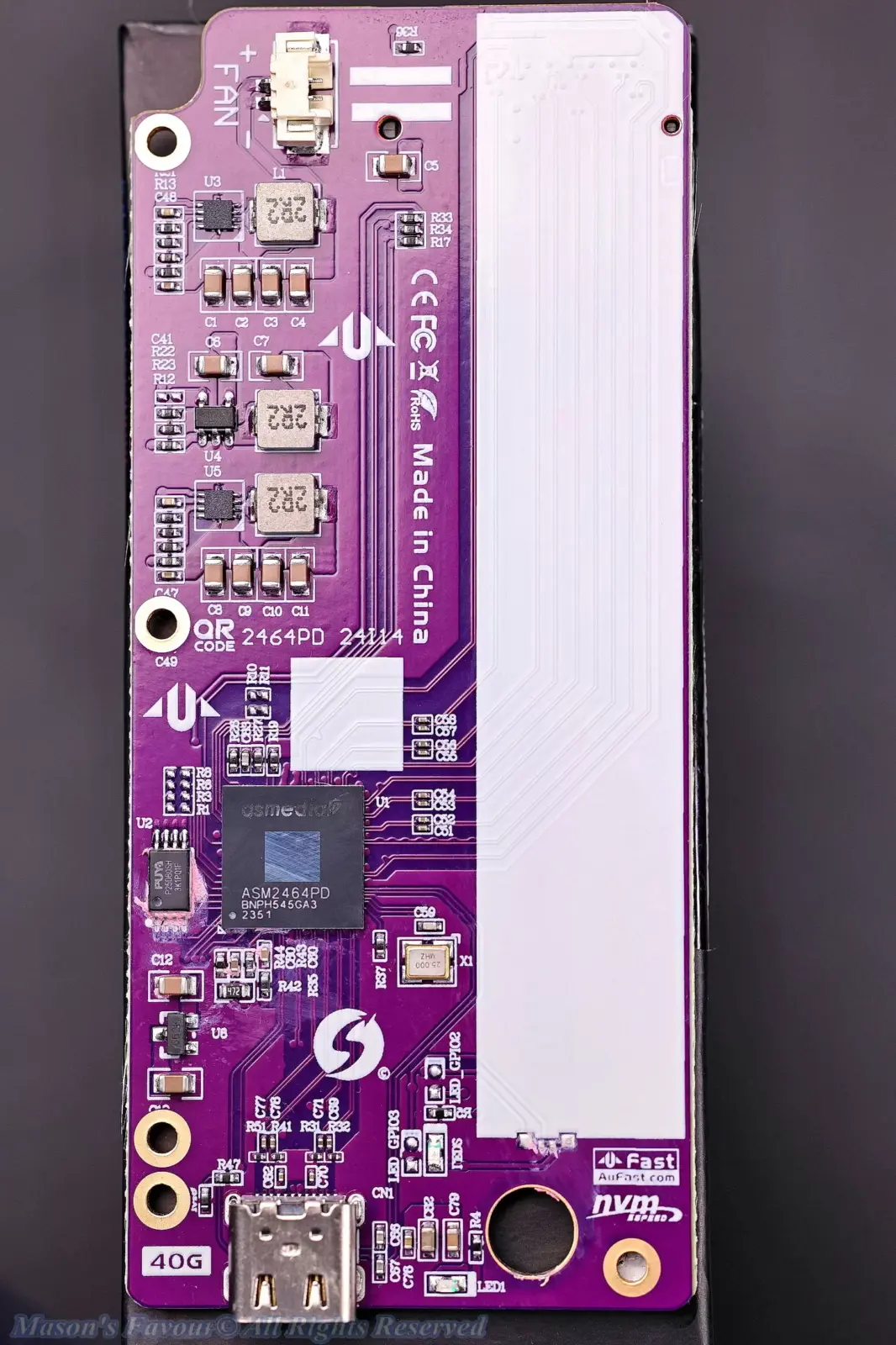 JEYI USB4 SSD Enclosure - PCB