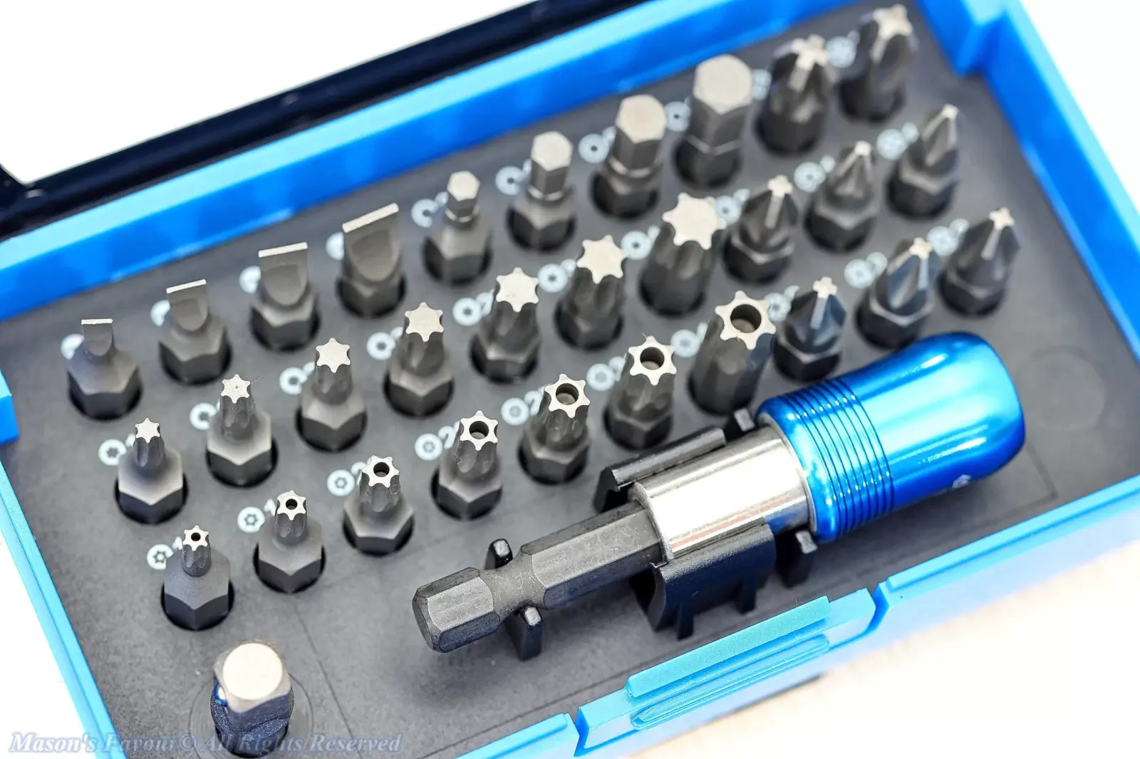 King Tony 32540MR Ratchet ScrewDriver & Bit Set - Bit Set Box, Enlarged View 2