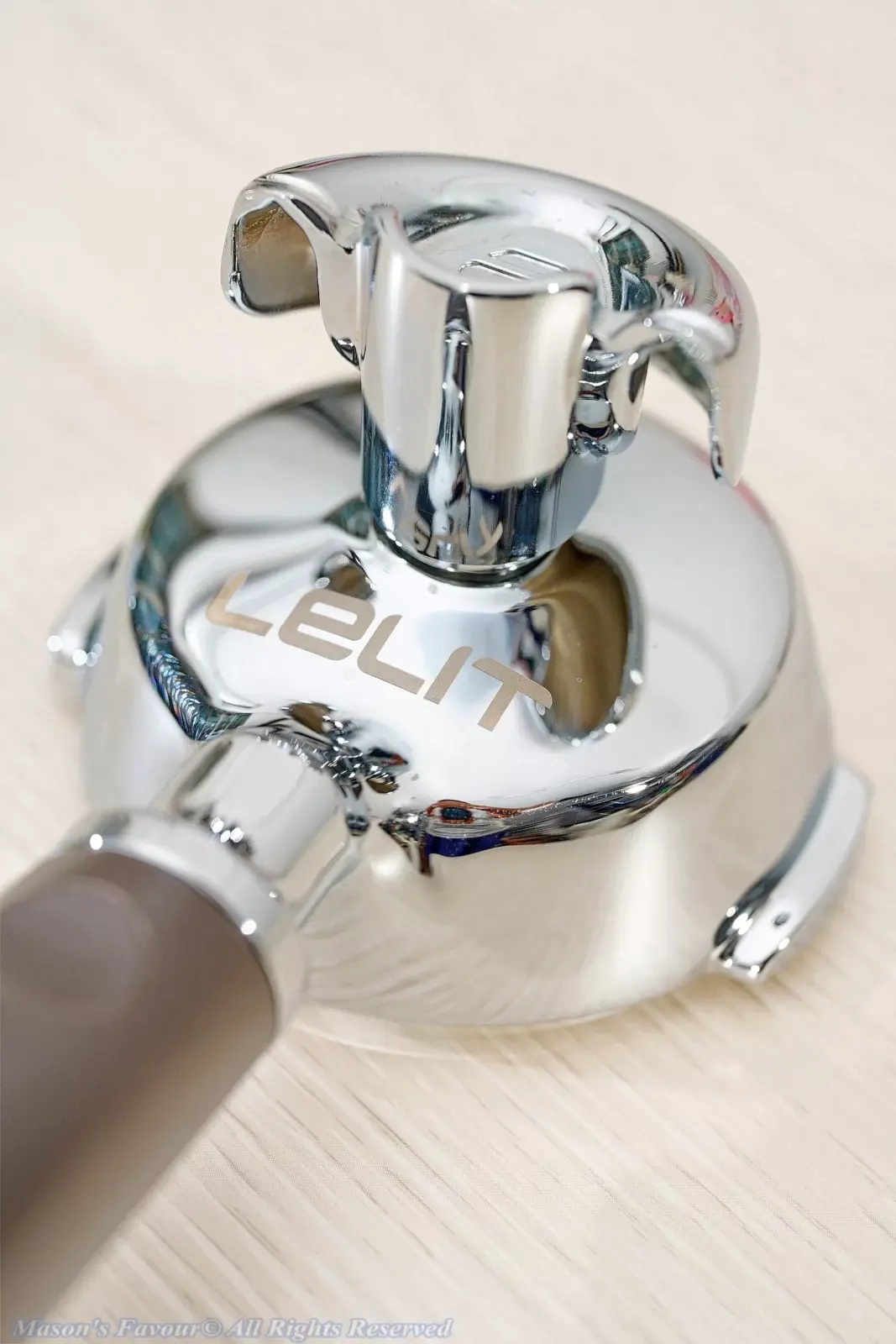 Lelit-PLA580V-PLA582V-Portafilters - Lelit PLA582V 2-Way Portafilter, Enlarged Bottom Perspective View 1