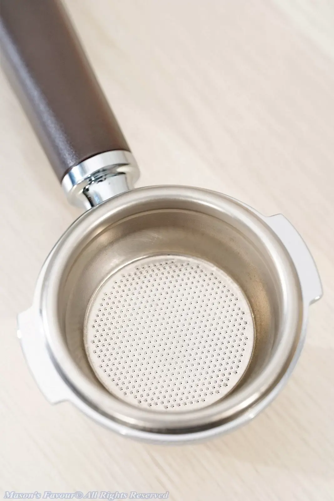 Lelit-PLA580V-PLA582V-Portafilters - Lelit PLA582V 2-Way Portafilter, assembled with IMS Filter Basket, Top View