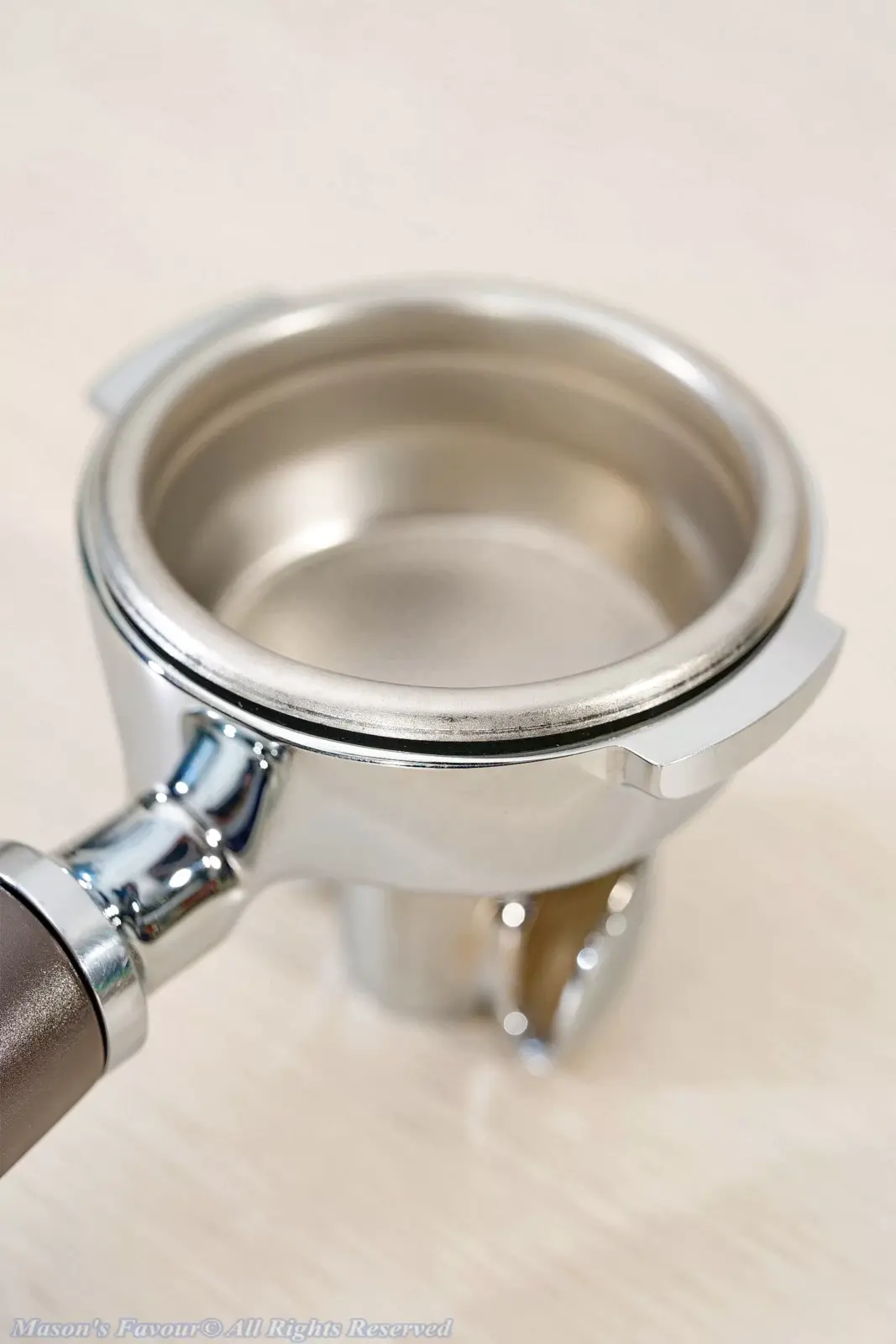 Lelit-PLA580V-PLA582V-Portafilters - Lelit PLA582V 2-Way Portafilter, assembled with IMS Filter Basket, Perspective View
