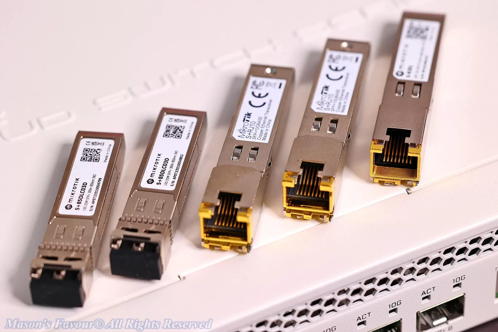 MikroTik CRS309-1G-8S+IN - Connector 1, SFP+ Transceivers, SFP+ to RJ45 Transceivers