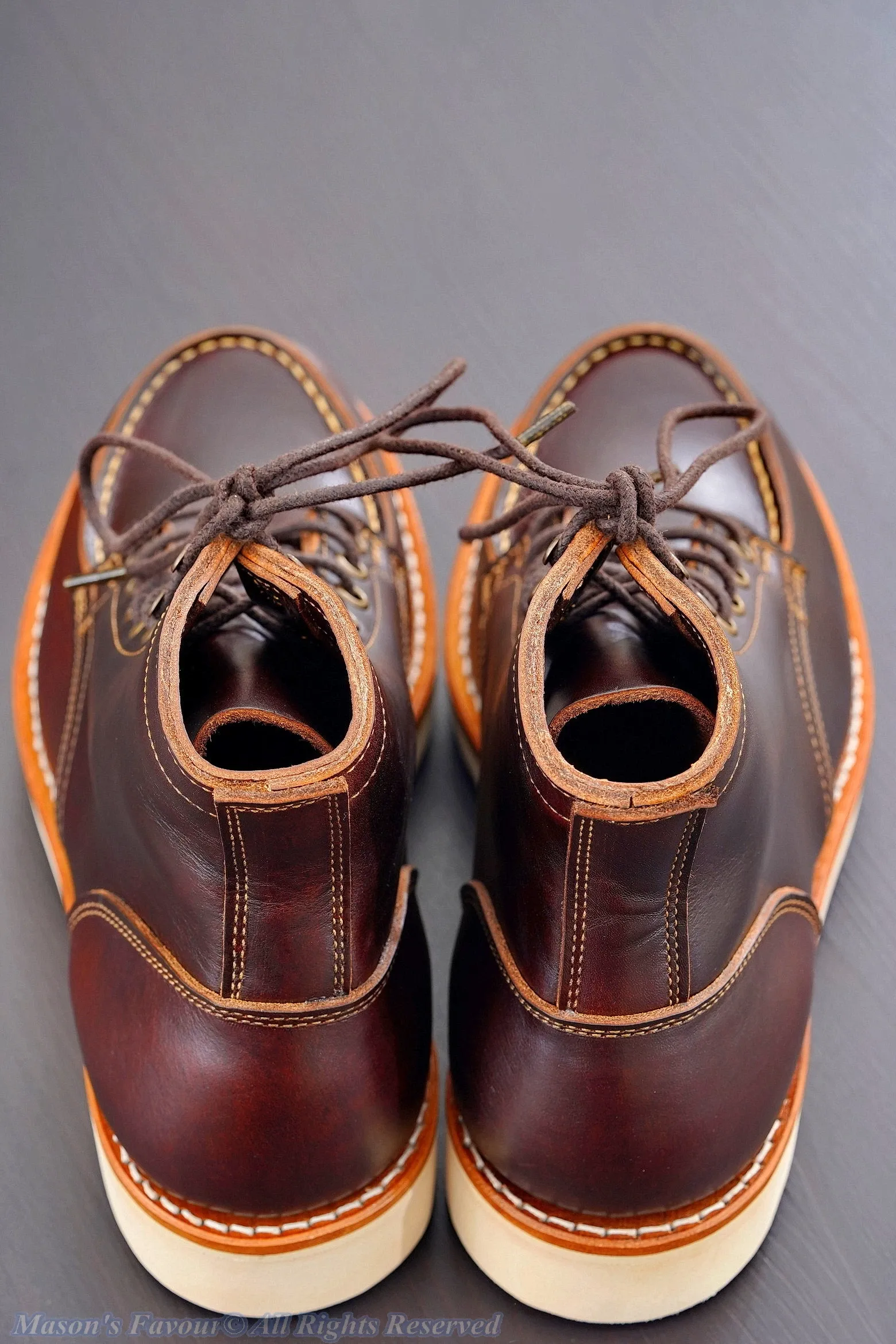 Truman Boots Bay Double Shot Moc Toe - Rear with Laces