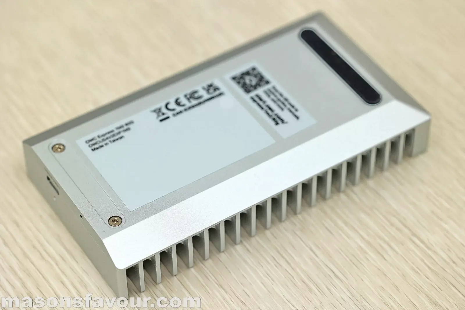 OWC 1M2 80G NVME SSD Enclosure - Bottom Perspective 3