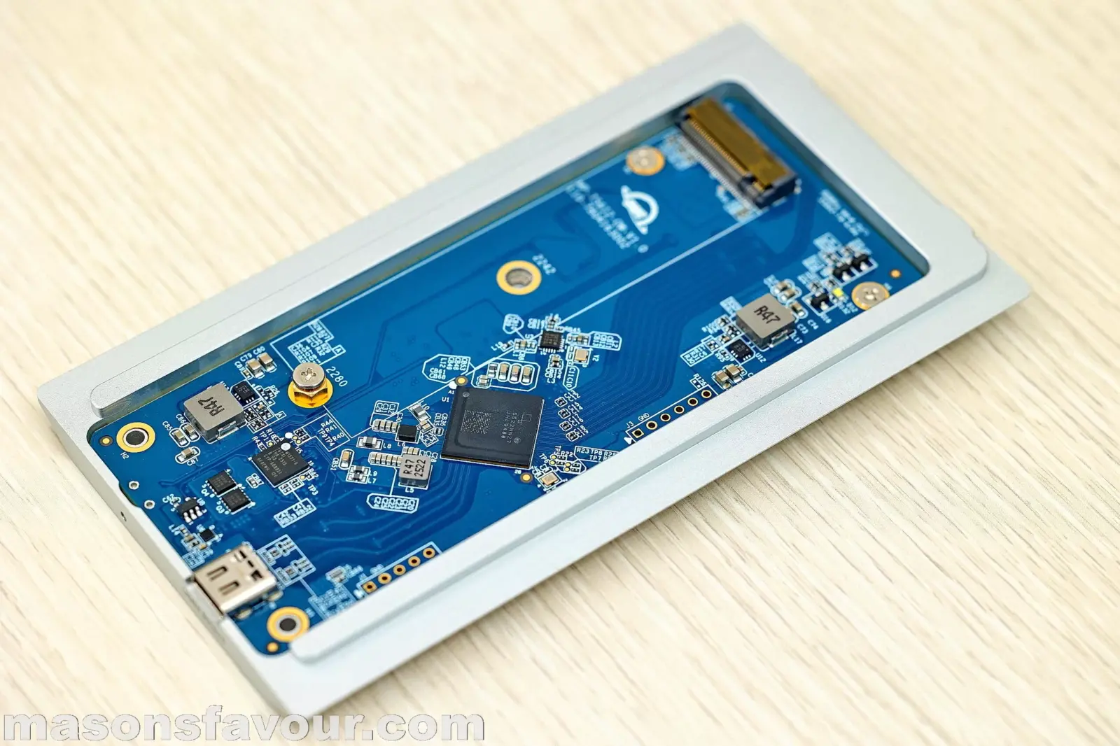 OWC 1M2 80G NVME SSD Enclosure - PCB & Bottom Heatsink Base 1
