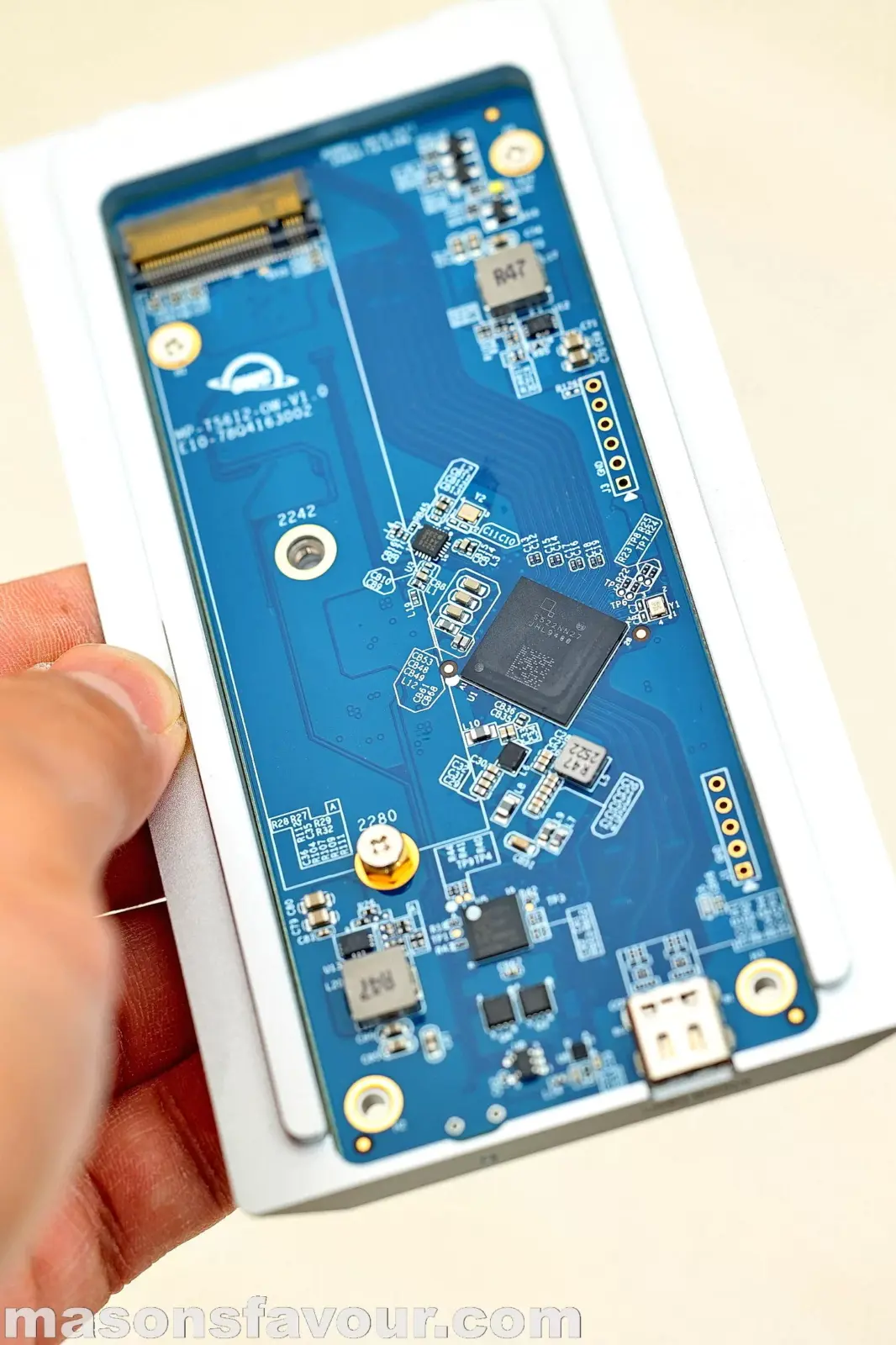 OWC 1M2 80G NVME SSD Enclosure - PCB & Bottom Heatsink Base, Hand-On 1