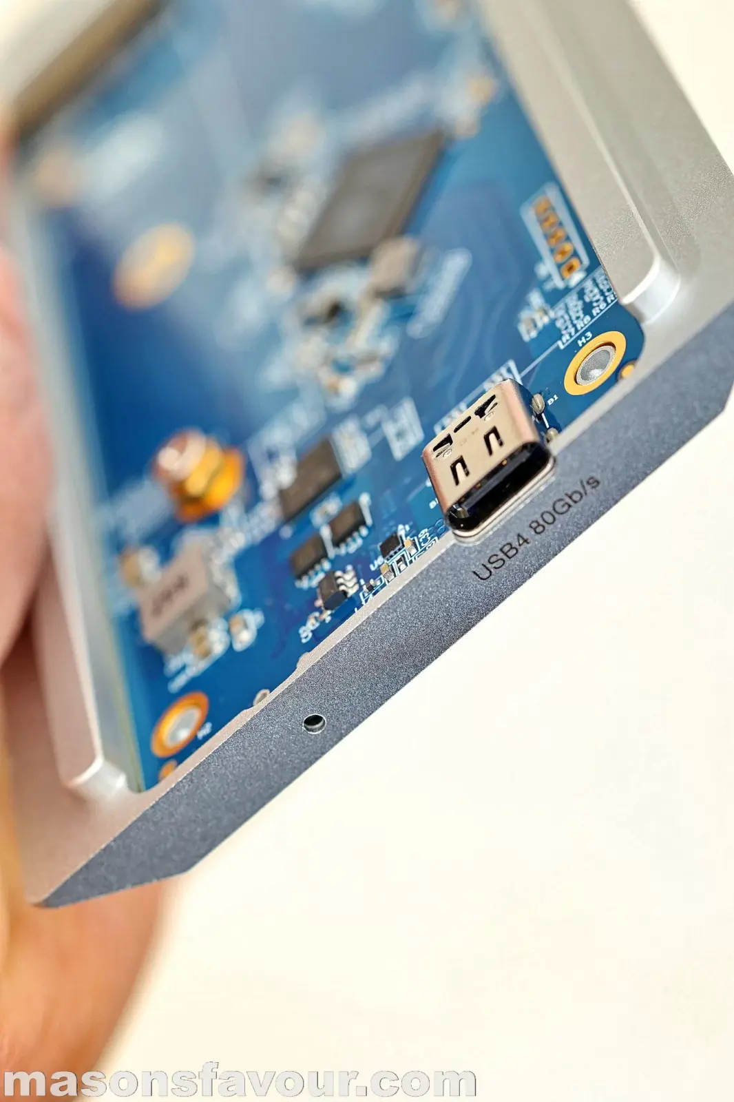 OWC 1M2 80G NVME SSD Enclosure - PCB & Bottom Heatsink Base, Hand-On 3