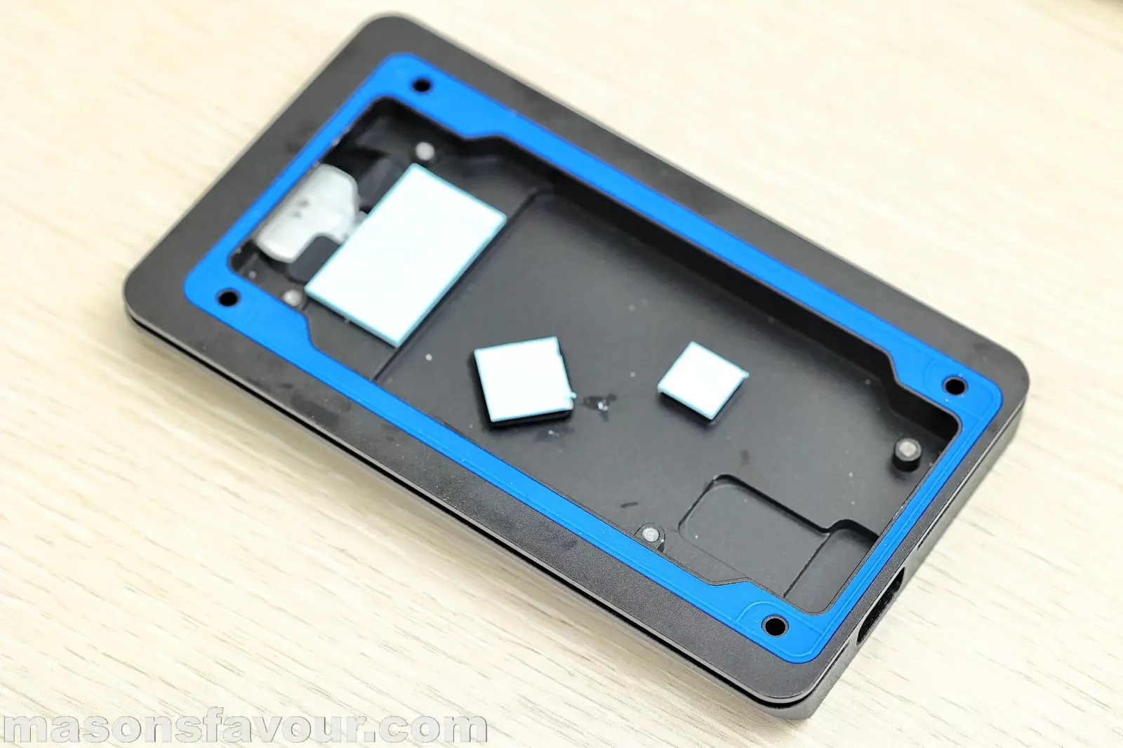 OWC Envoy Ultra Thunderbolt 5 SSD - Bottom Base Heatsink, Perspective 1
