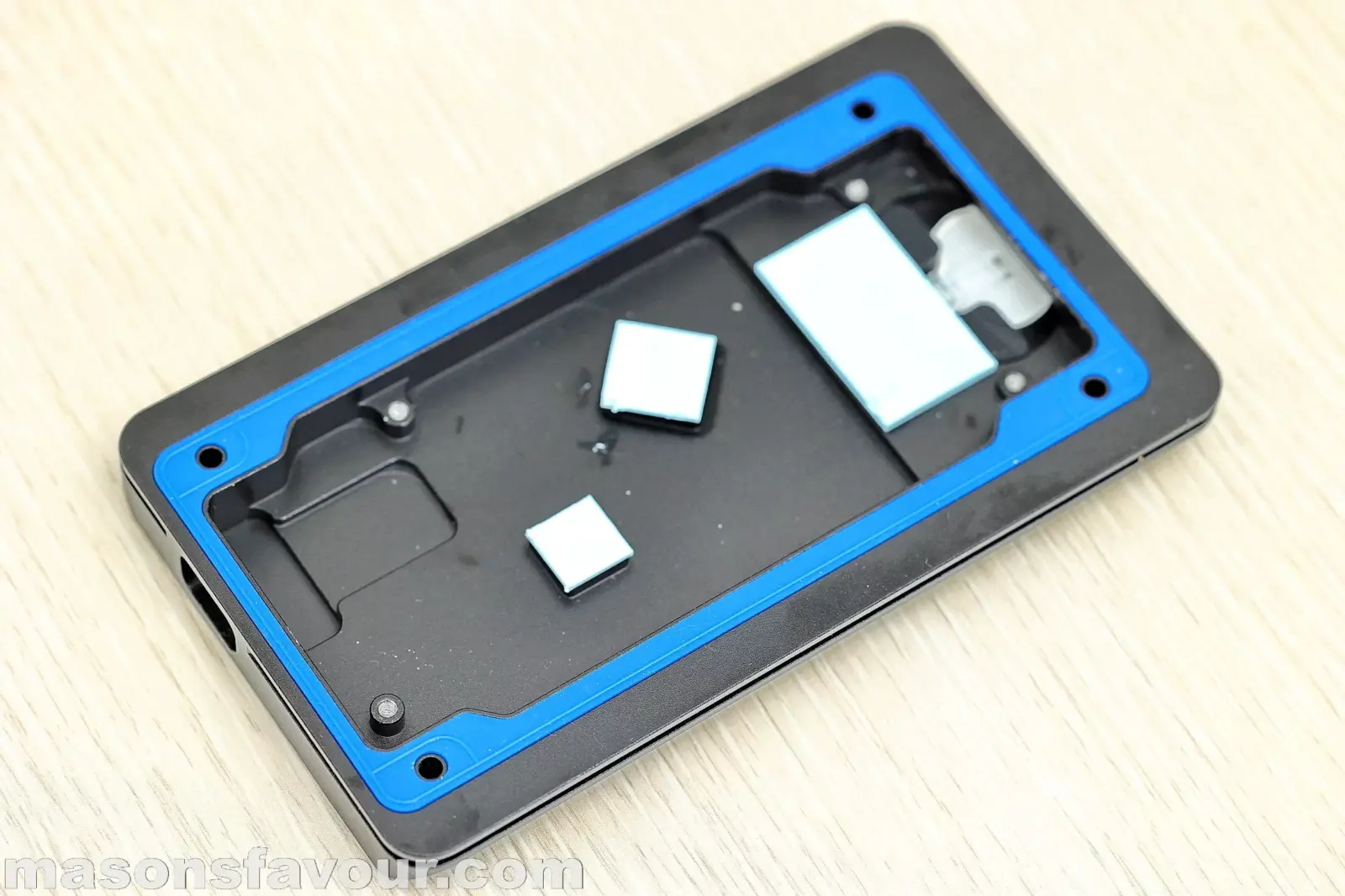 OWC Envoy Ultra Thunderbolt 5 SSD - Bottom Base Heatsink, Perspective 2