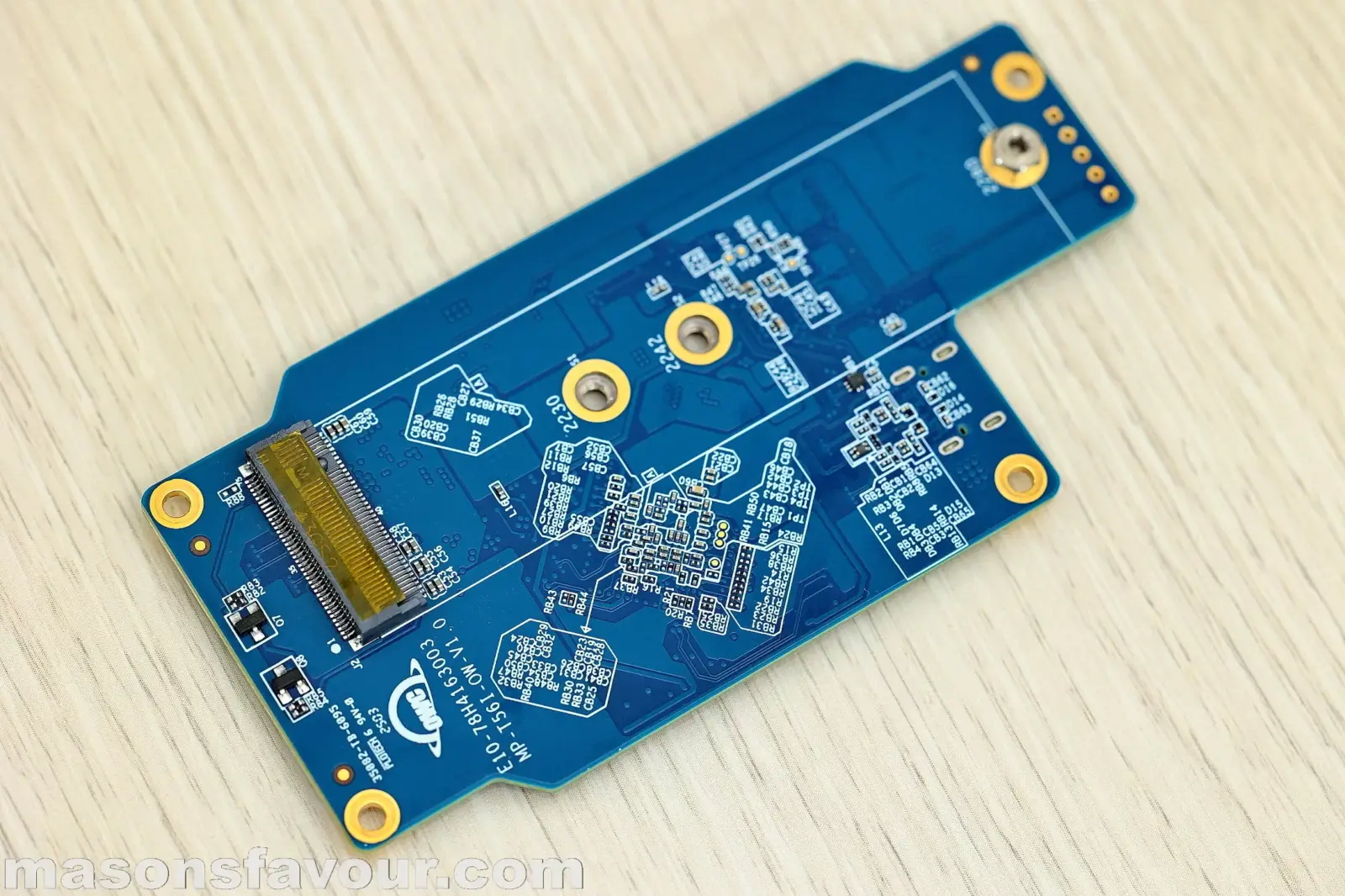 OWC Envoy Ultra Thunderbolt 5 SSD - PCB with NVME SSD Slot, Perspective 4