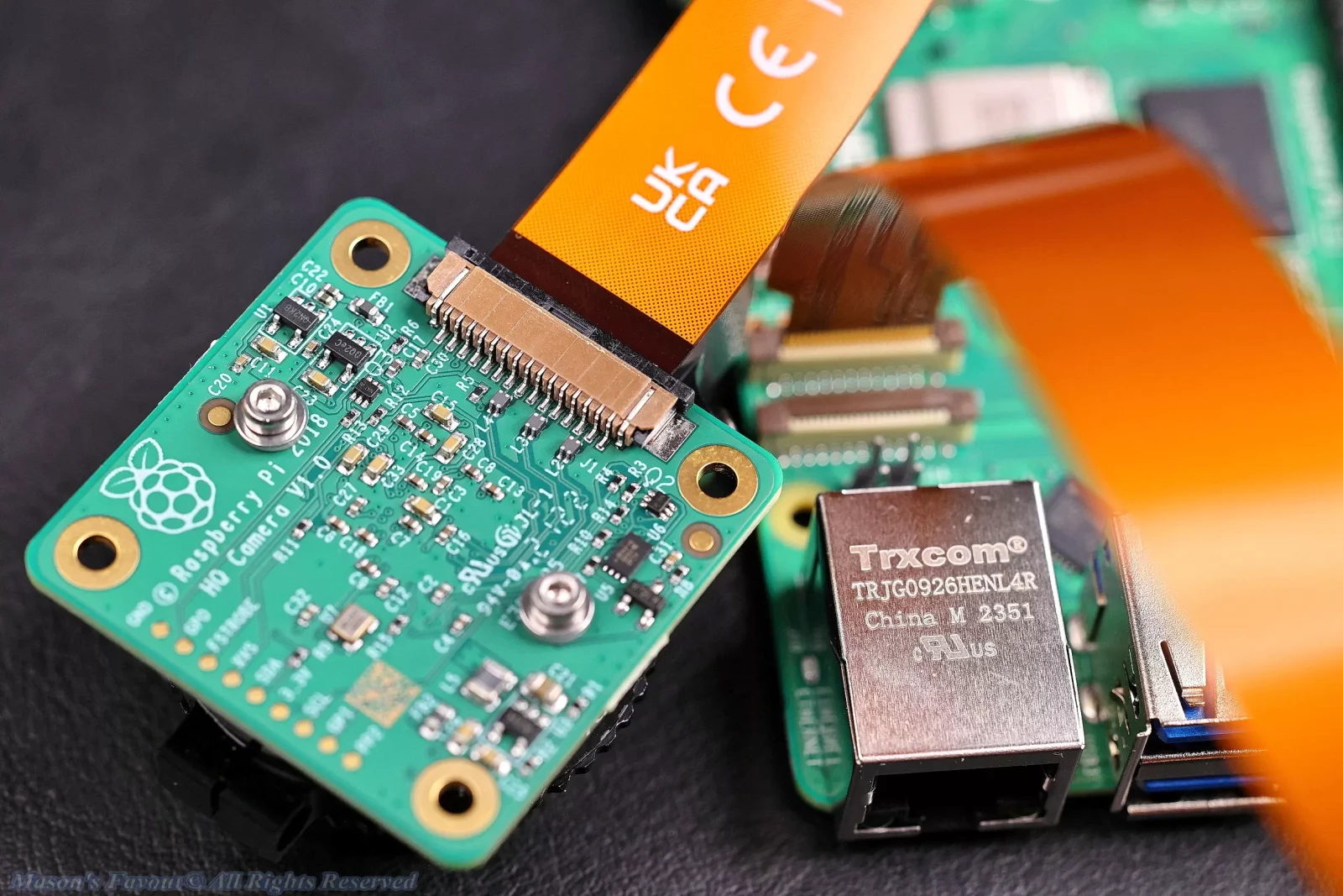 Raspberry Pi 5 - HQ Camera Module with Pi Camera Cable, Connected to CSI-2 Slot 2