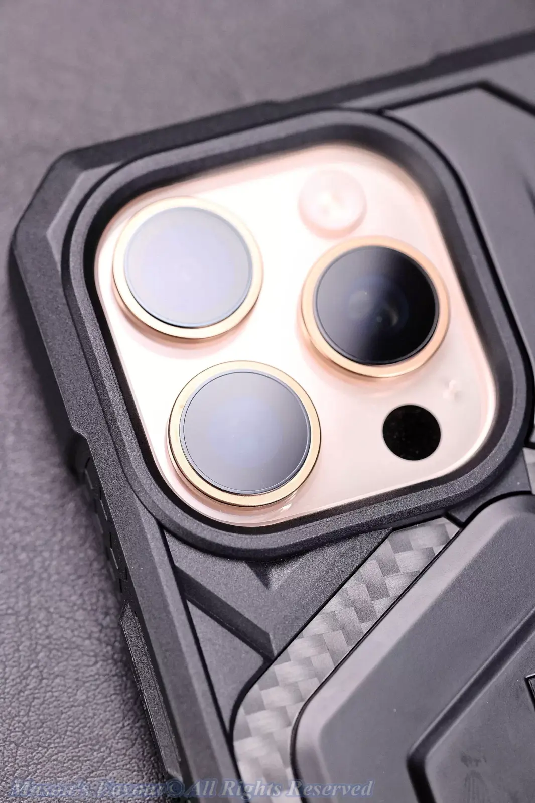 UAG Protective Case for iPhone 16 Pro MAX - Assembled with iPhone 16 Pro MAX, Enlarged View, Camera Module 1