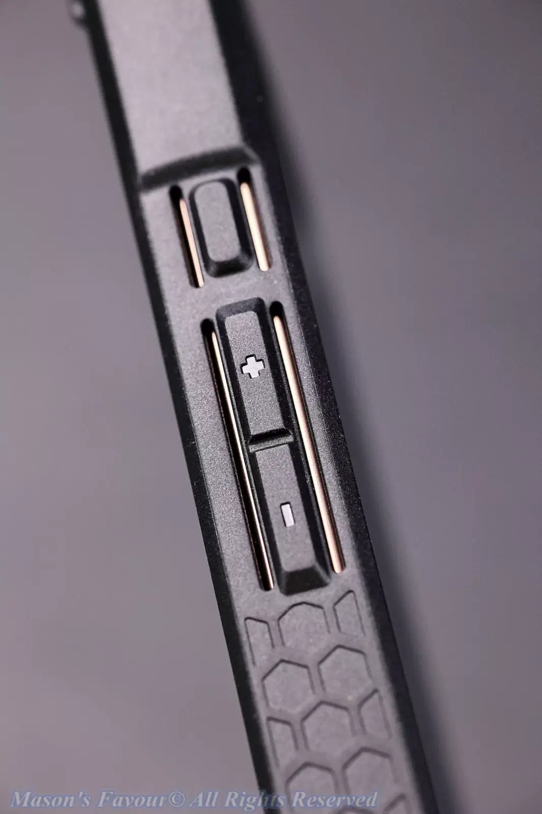 UAG Protective Case for iPhone 16 Pro MAX - Assembled with iPhone 16 Pro MAX, Enlarged View, Action Button & Volume Buttons
