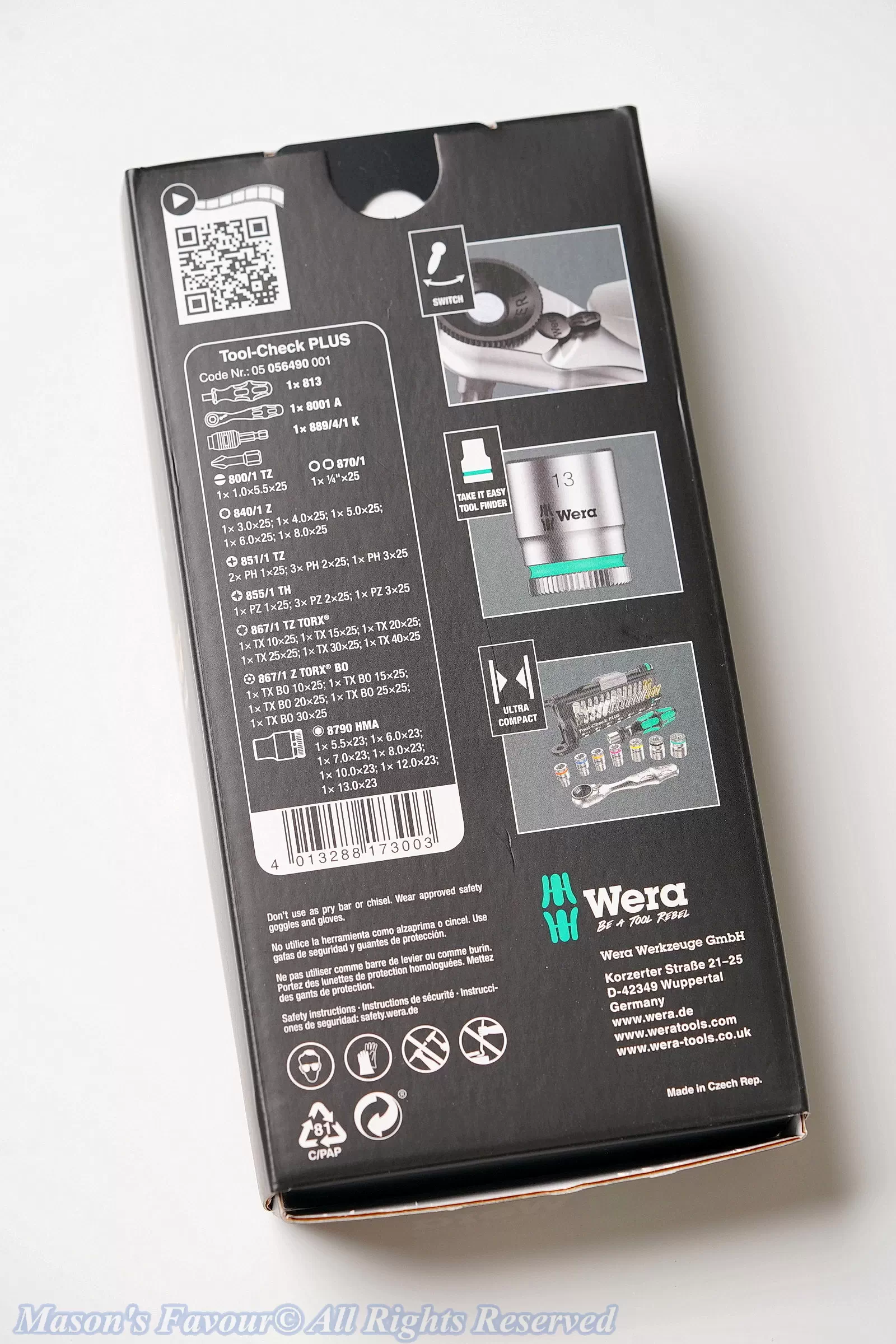 Wera Tool-Check Plus 39 Pieces - Box Rear
