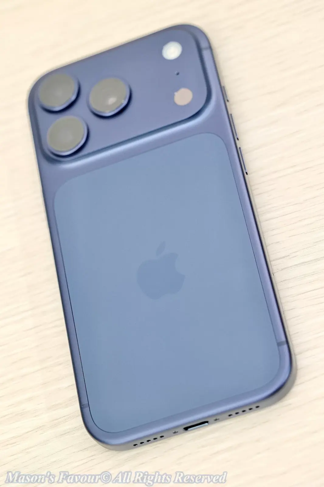 iPhone 17 Pro Deep Blue - Rear Perspective 1