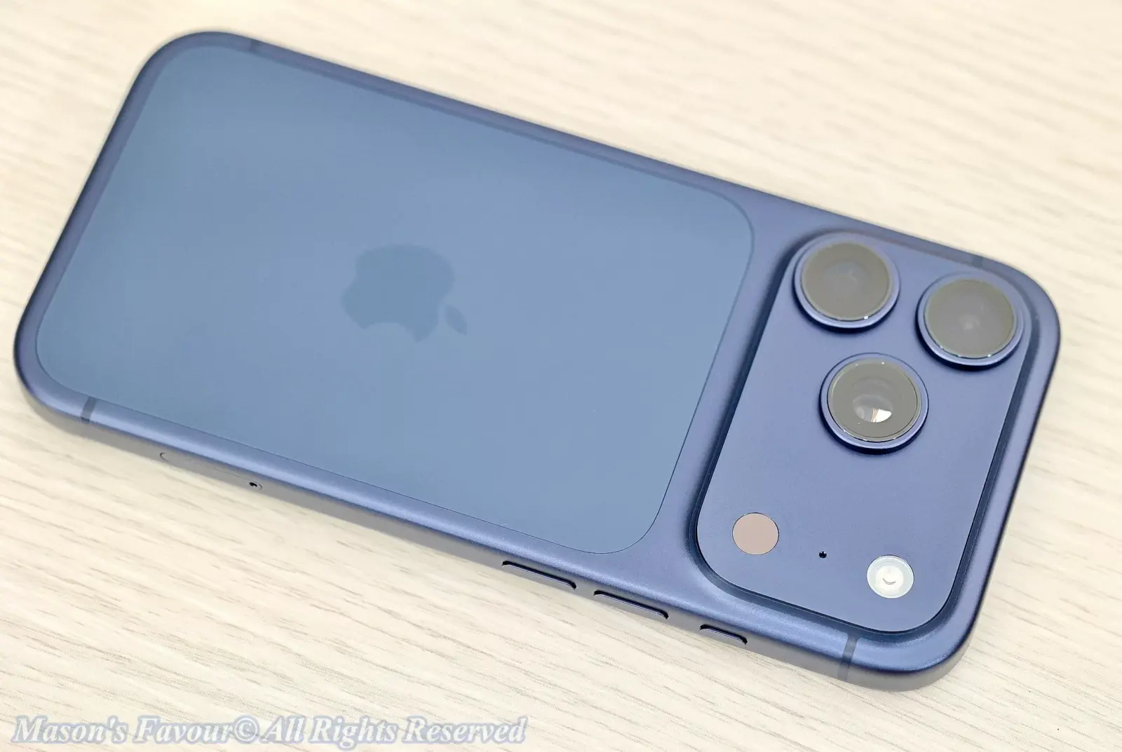 iPhone 17 Pro Deep Blue - Rear Perspective 2
