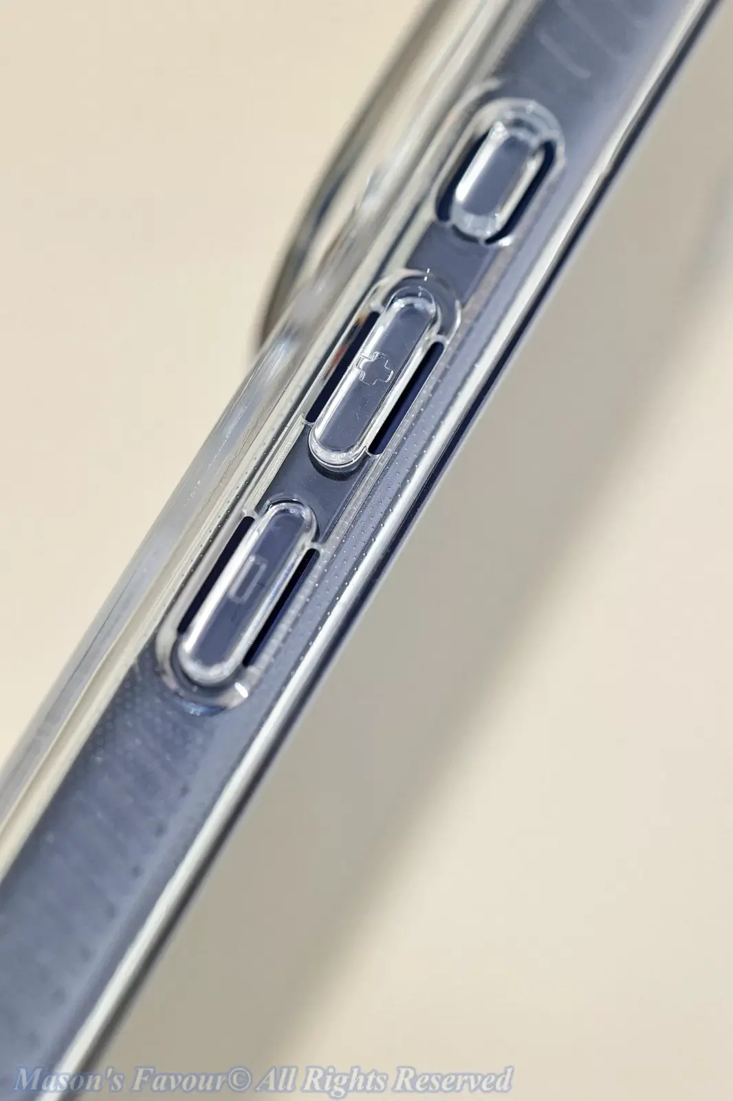 iPhone 17 Pro Deep Blue - iPhone 17 Pro assembed with UAG Protective Case, Volume Buttons & Power Switch Button, Enlarged View